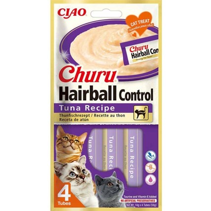 Kattgodis Churu Hairball Control Tuna 4st