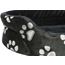 Kattbädd oval svart med tasstryck