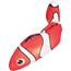Kattleksak Fisk sprattlande USB Röd/vit