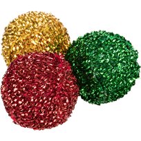 Kattleksak bollar glitter 3Pack