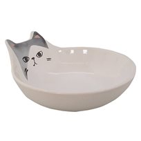 Kattmatskål Keramik Kato Vit/grå