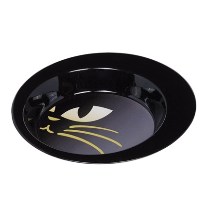 Kattmatskål rostfri Kitty svart
