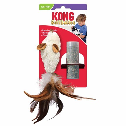 KONG REFILLABLE FEATHER MOUSE