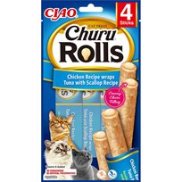 Kattgodis Churu Cat Rolls Chicken/tuna Wrap With Scallop