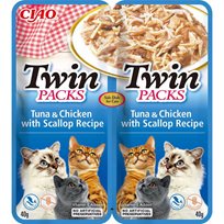 Kattgodis Churu Twin Packs Tuna/chicken In Scallop